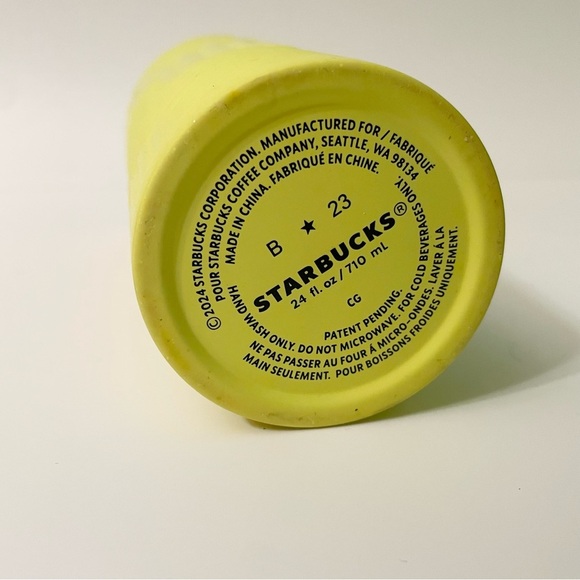 Starbucks 2024 Winter Angular Neon Yellow Stainless Steel Tumbler - Picture 10 of 16